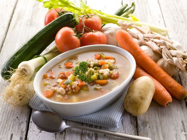 जठरशोथ के लिए ताजा सब्जी का सूप